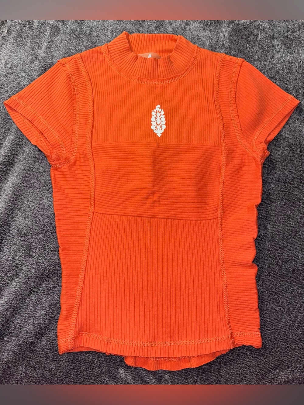 Free People Movement Ribbed Short Sleeve Top